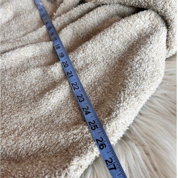 Soft Surroundings Sherpa Soft Hooded Open Front Cardigan Beige - Picture 7 of 7